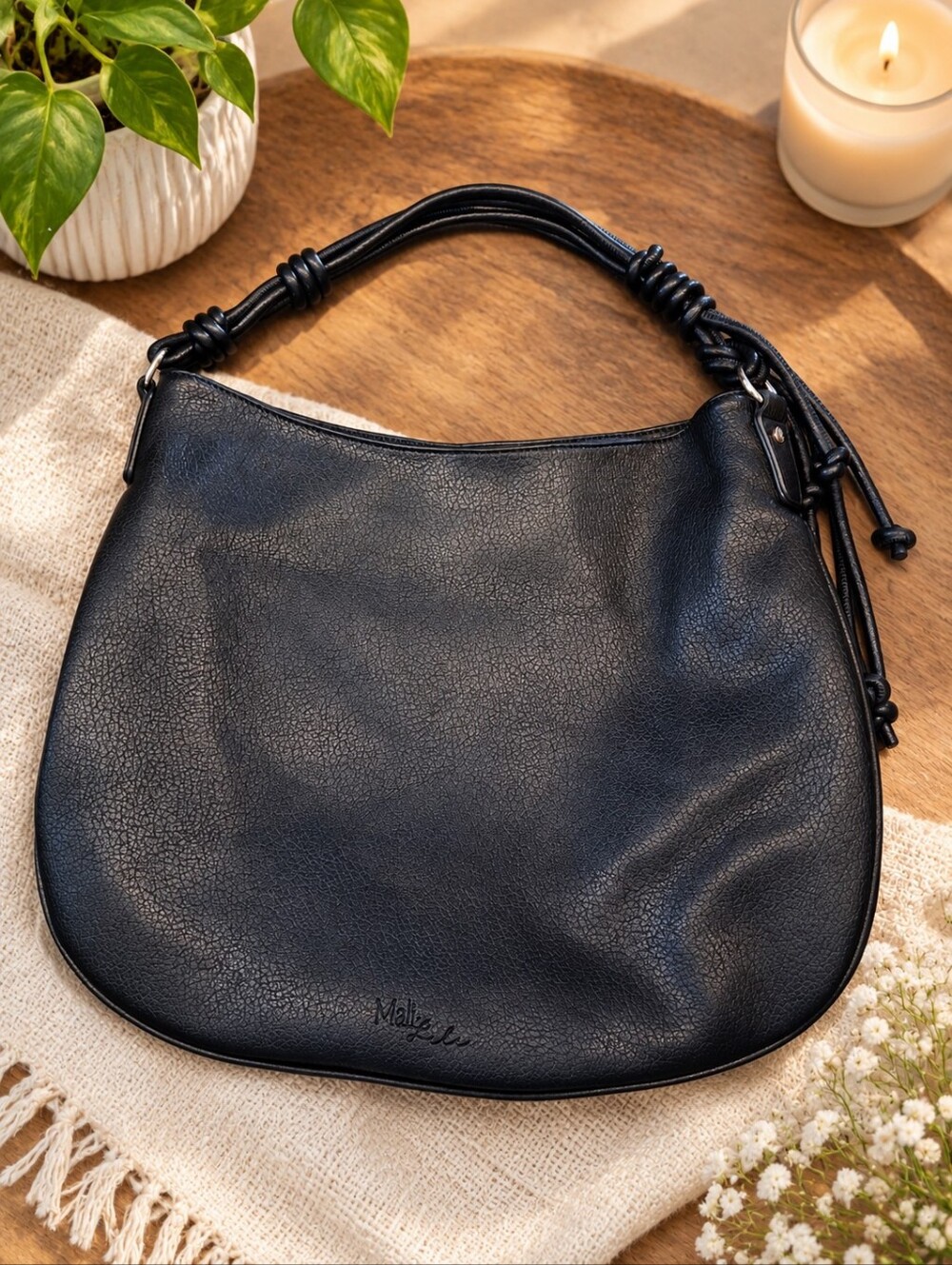 Mali+Lili Yasmin Vegan Leather Hobo Shoulder Bag